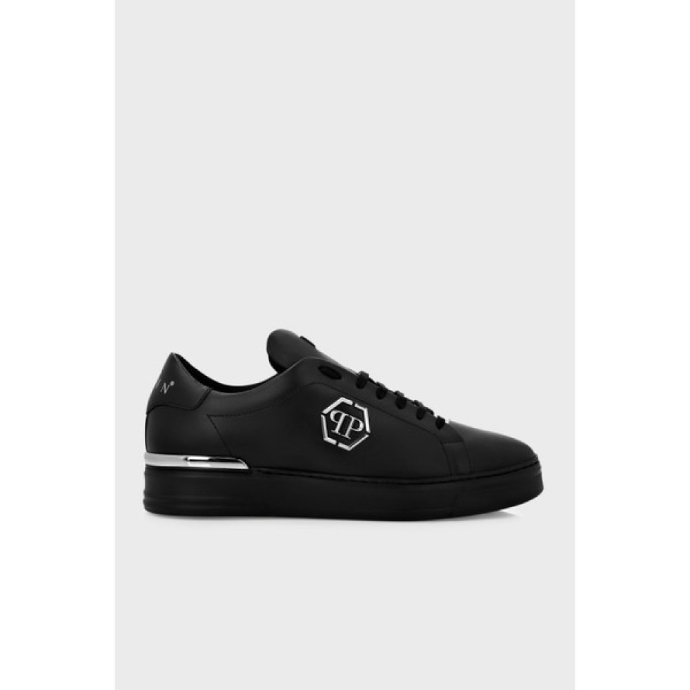 Philipp Plein Logolu Hakiki Deri Sneaker Ayakkabı Erkek Ayakkabı Fabs USC0379 PLE075N 0202 Erkek Ayakkabıları Fiyatı