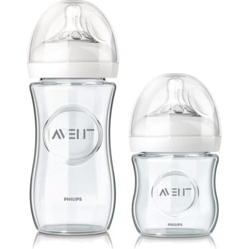 Philips Avent Natural 120+240 ml Cam Biberon - 2351-Damaklı Yavaş Akış Biberon Emziği Fiyatı