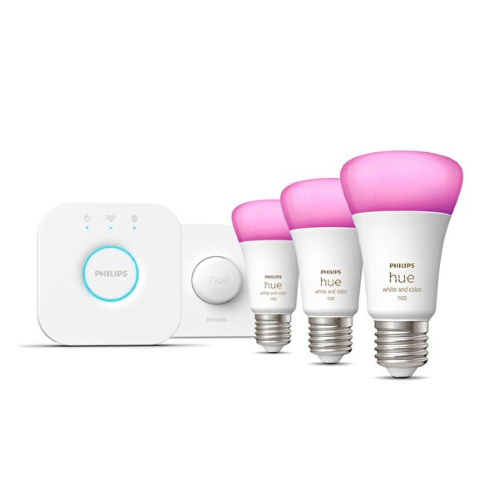 Philips Huewca 9-75W Renkli Akıllı Başlangıç Setı 3'lü Akıllı Butonlu E27 Bluetooth Özellikli Aydınlatma Klasik Ampul Fiyatı