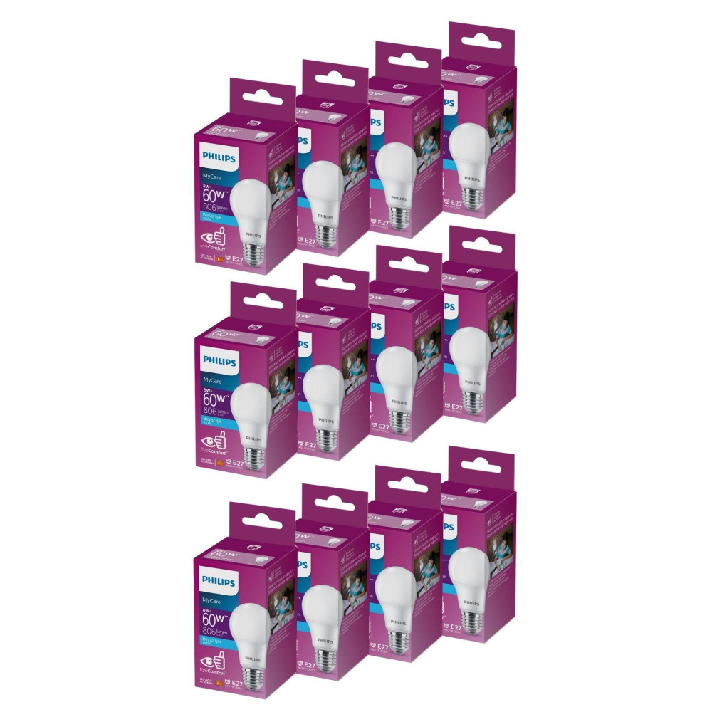 Philips LED 8-60W AMPUL 6500K BEYAZ IŞIK 12Lİ Klasik Ampul Fiyatı