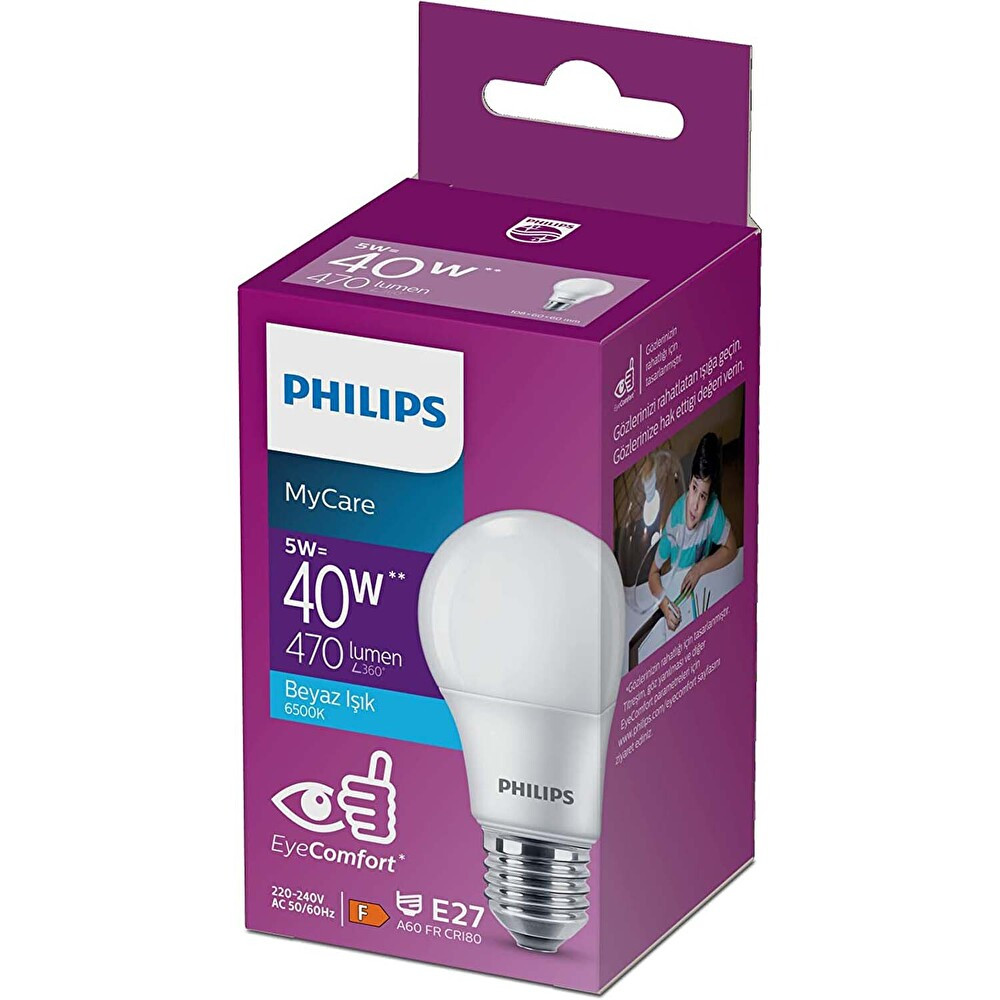Philips Ledbulb 5-40w Beyaz Işık E27 6500k Tasarruflu Ampul Fiyatı