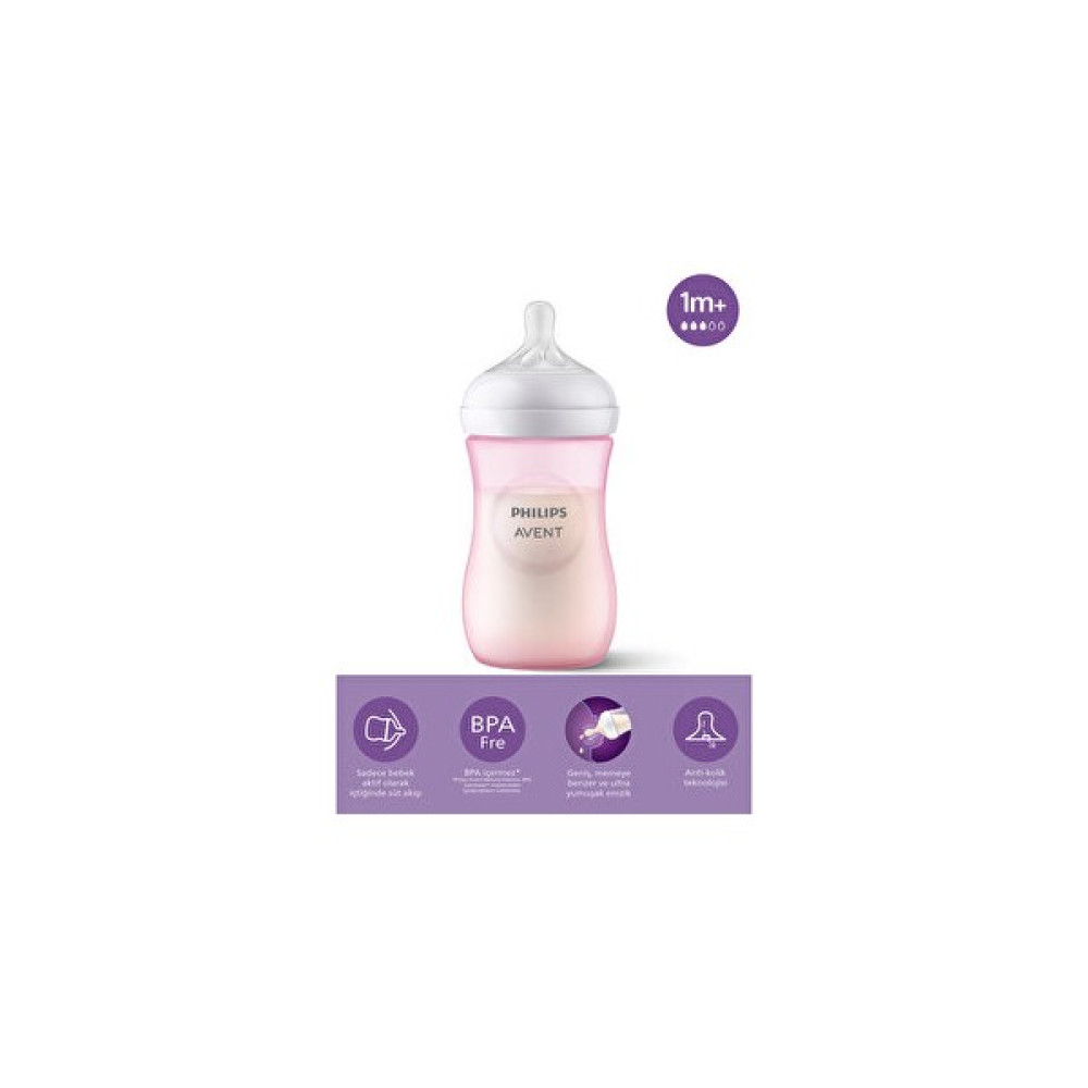 Philips Natural Response Pp Pembe Biberon 1+ Ay 260 ml ( 1 Adet ) Biberon Fiyatı