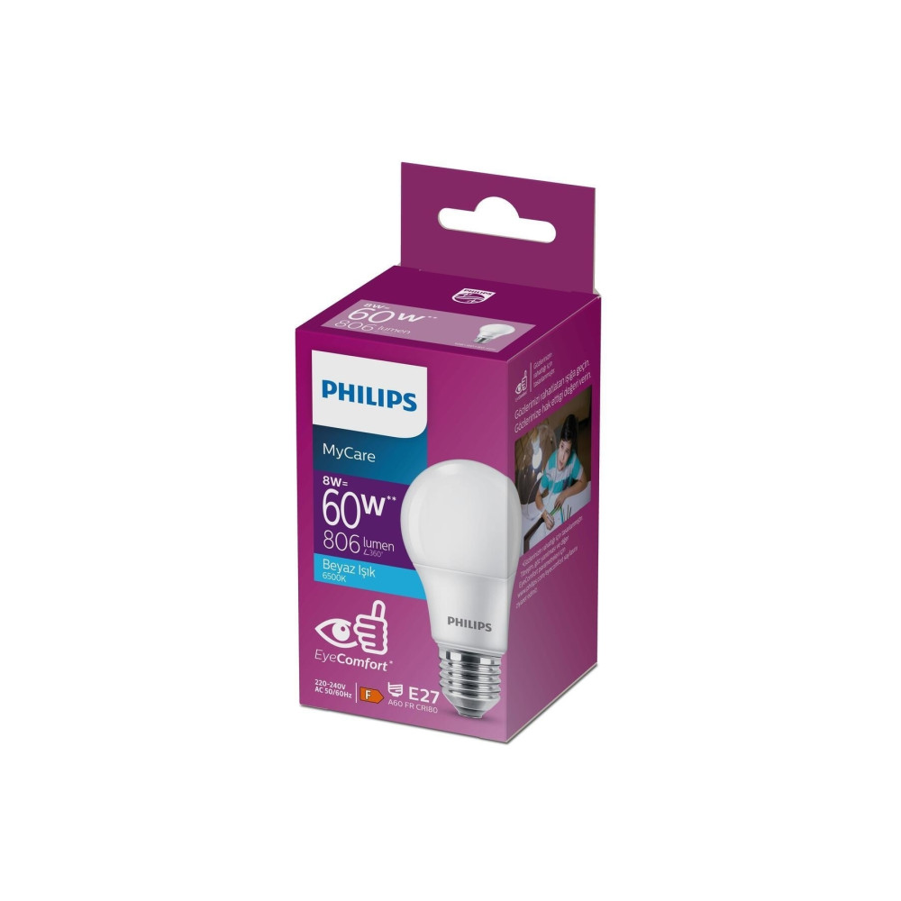 Philips Phılıps Led 8-60w Ampul 6500k Beyaz Işık Klasik Ampul Fiyatı