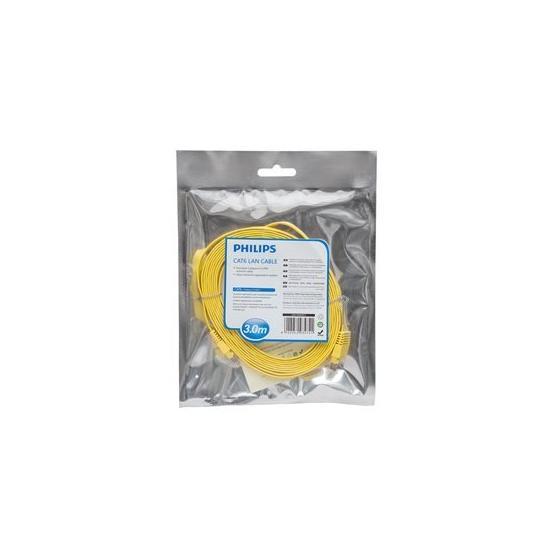 Philips SWA1949W/93-3 Sarı Yassı Flat Utp 3 Metre Cat6 Kablo