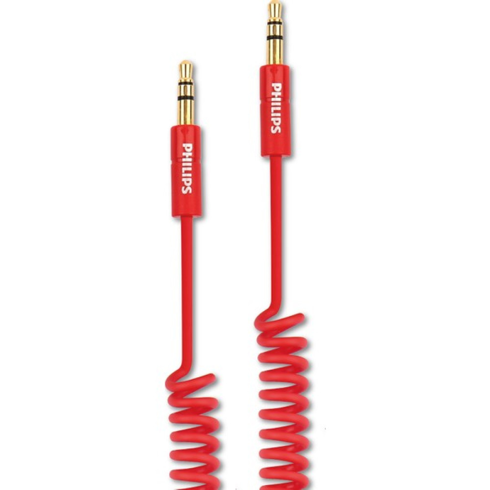 Philips SWR2102/93 3.5 mm Jack Spiral Aux Ses Kablosu - 1 mt Görüntü Kablosu Fiyatı