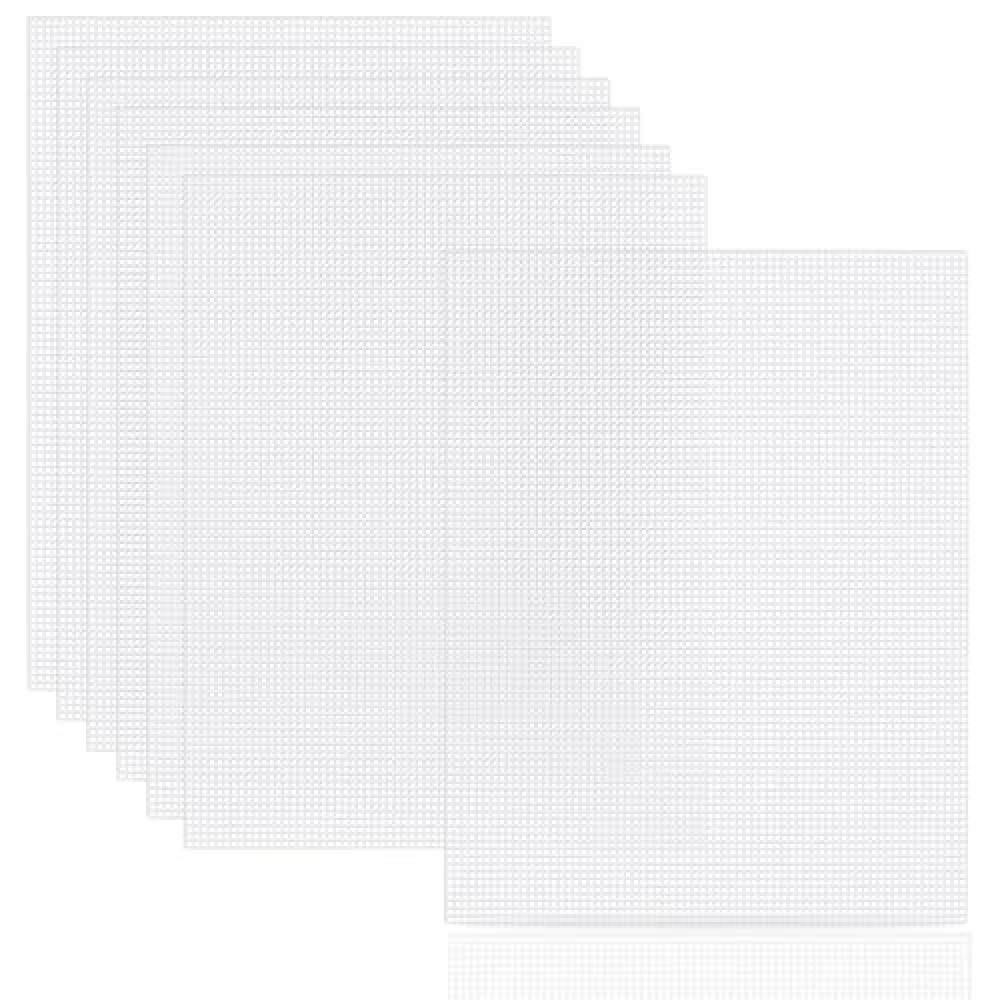 Phinus 7-Piece Plastic Canvas Sheets, 10.5" x 13.5", Eye Mesh for Embroidery & Knit Crochet Projects, DIY Handicraft, Make Dividers