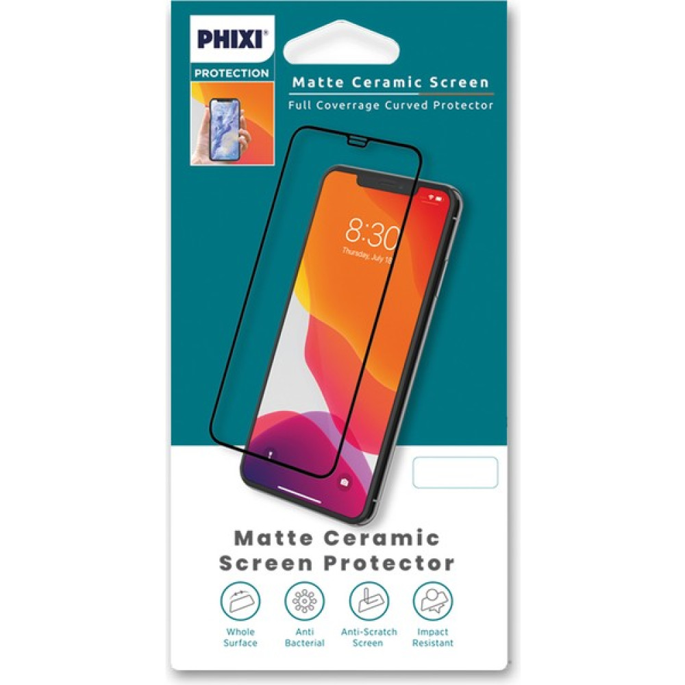 Phixi 9h Matte Ceramic Apple iPhone 12 Ekran Koruyucu - Siyah Cep Telefonu Ekran Koruyucusu Fiyatı