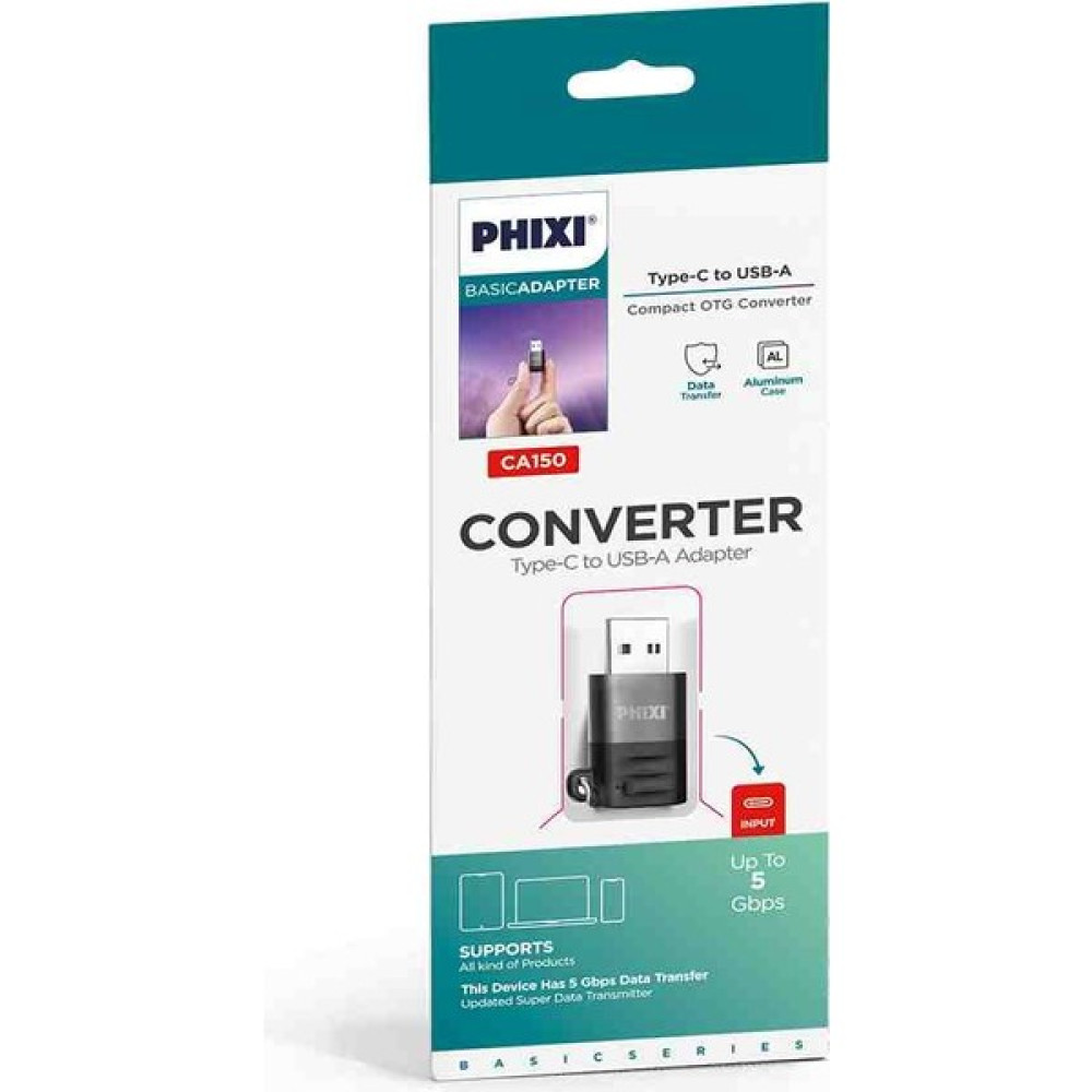 Phixi Basic CA150 Type-C To Usb-A Destekli Çevirici Cep Telefonu Aksesuarı Fiyatı