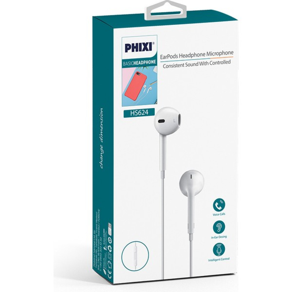 Phixi Basic HS624 Earpods Mikrofonlu Kulaklık - Beyaz Kulaklık Fiyatı