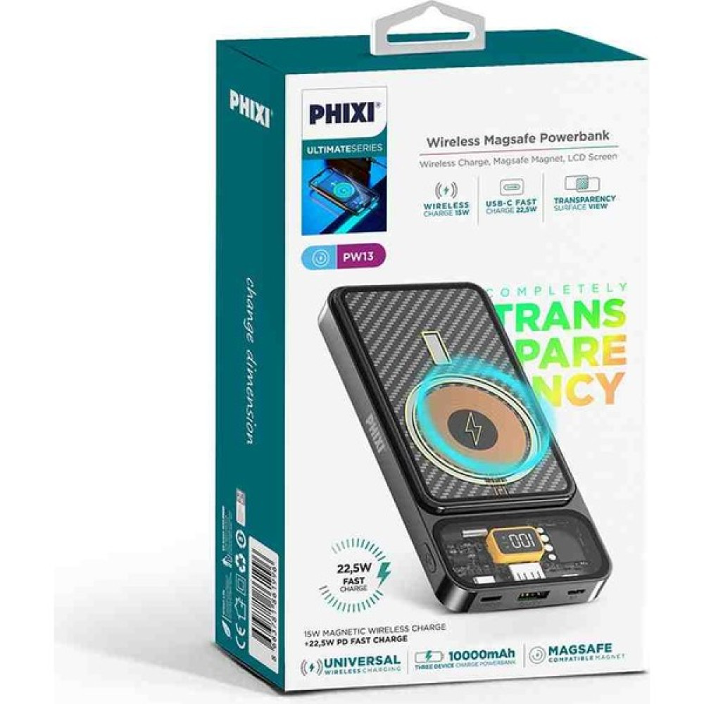 Phixi PW13 Wireless Magsafe Powerbank Taşınabilir Şarj Cihazı - Powerbank Fiyatı