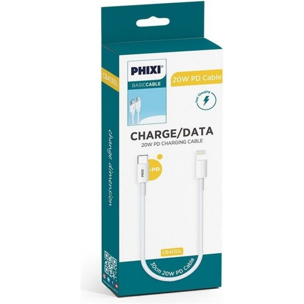 Phixi Type-C To Lightning Şarj ve Data Aktarım Kablosu 30 cm 20W Pd Kablo Cep Telefonu Şarj Cihazı Fiyatı