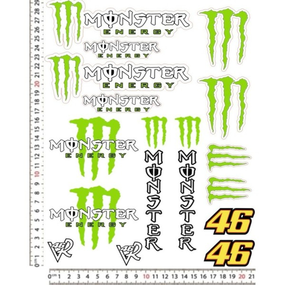 Phoenix Monster Energy Motorsiklet Kask Sticker Çıkartma Seti Uyumlu - A4 - Renkli Oto Boyaları Fiyatı