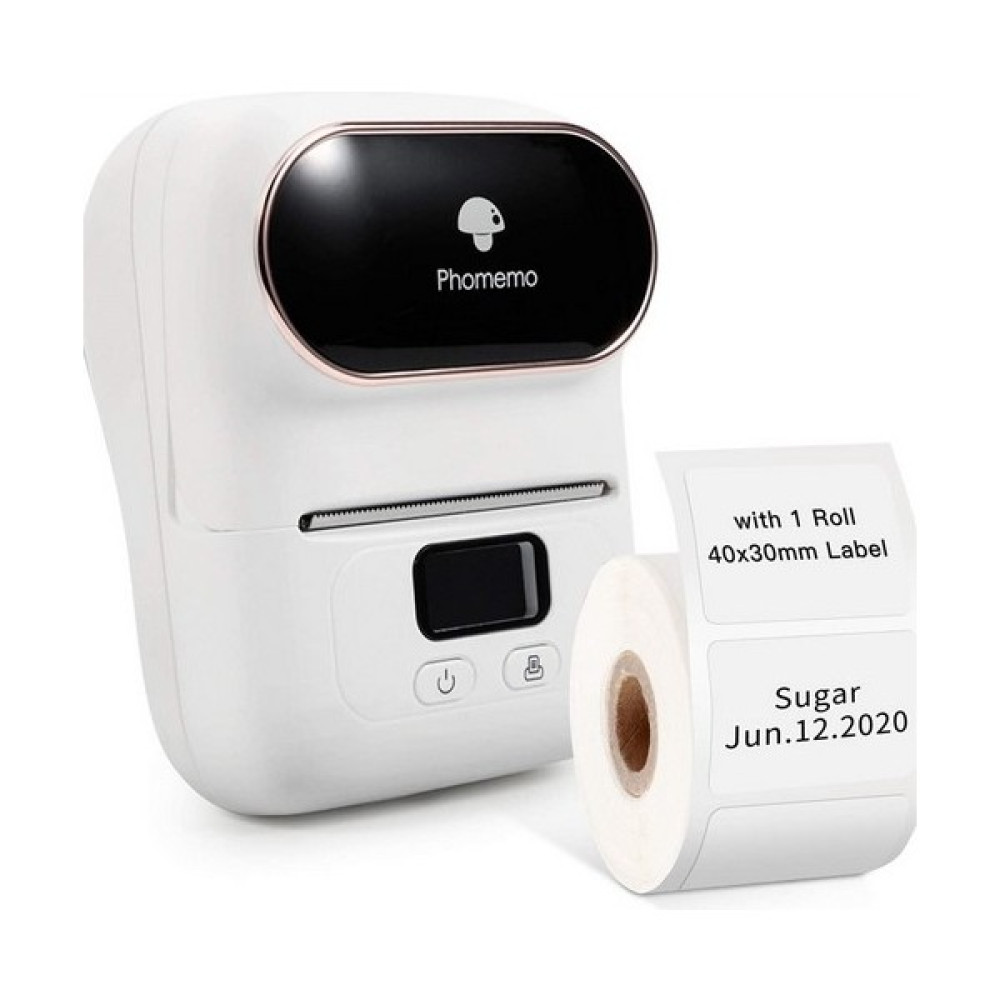 Phomemo M110 Etiket Makinesi Beyaz Kablosuz Taşınabilir Bluetooth - USB Şarjlı Etiket Makinesi Fiyatı