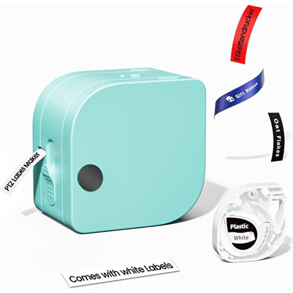 Phomemo Rasjack Phomemo P12 Mini Bluetooth Etiketleme Makinesi, Saten Kurdeleli Yapışkanlı Etiket Yazıcısı Yazıcılar Fiyatı