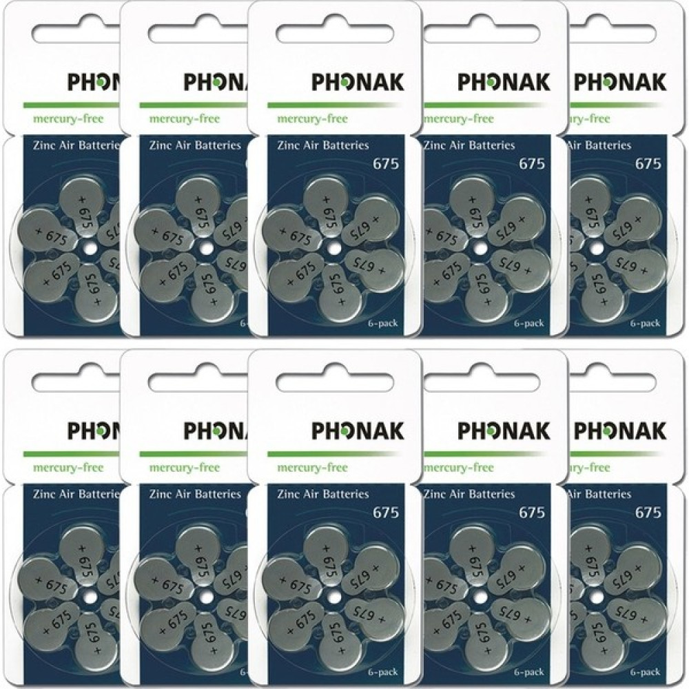 Phonak NO:675 Işitme Cihazı Pili 10 Paket 60 Adet Piller & Şarj Cihazları Fiyatı