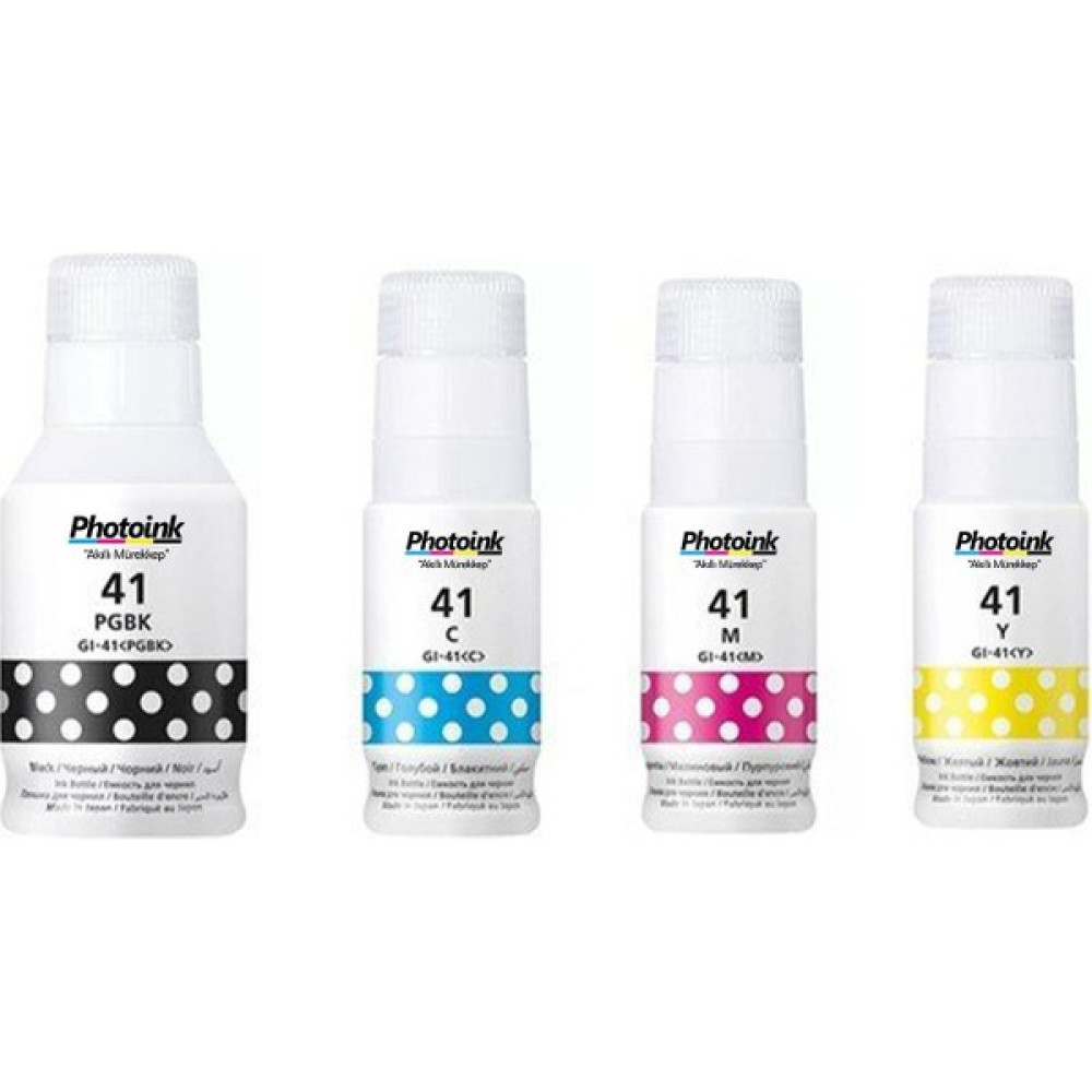 Photo Ink Canon Gı-41 G1420 G2420 G2460 G3420 G3460 Uyumlu Photoink 1 Set 4 Renk Mürekkep - OCP Set - 4 Renk Kartuşlar Fiyatı