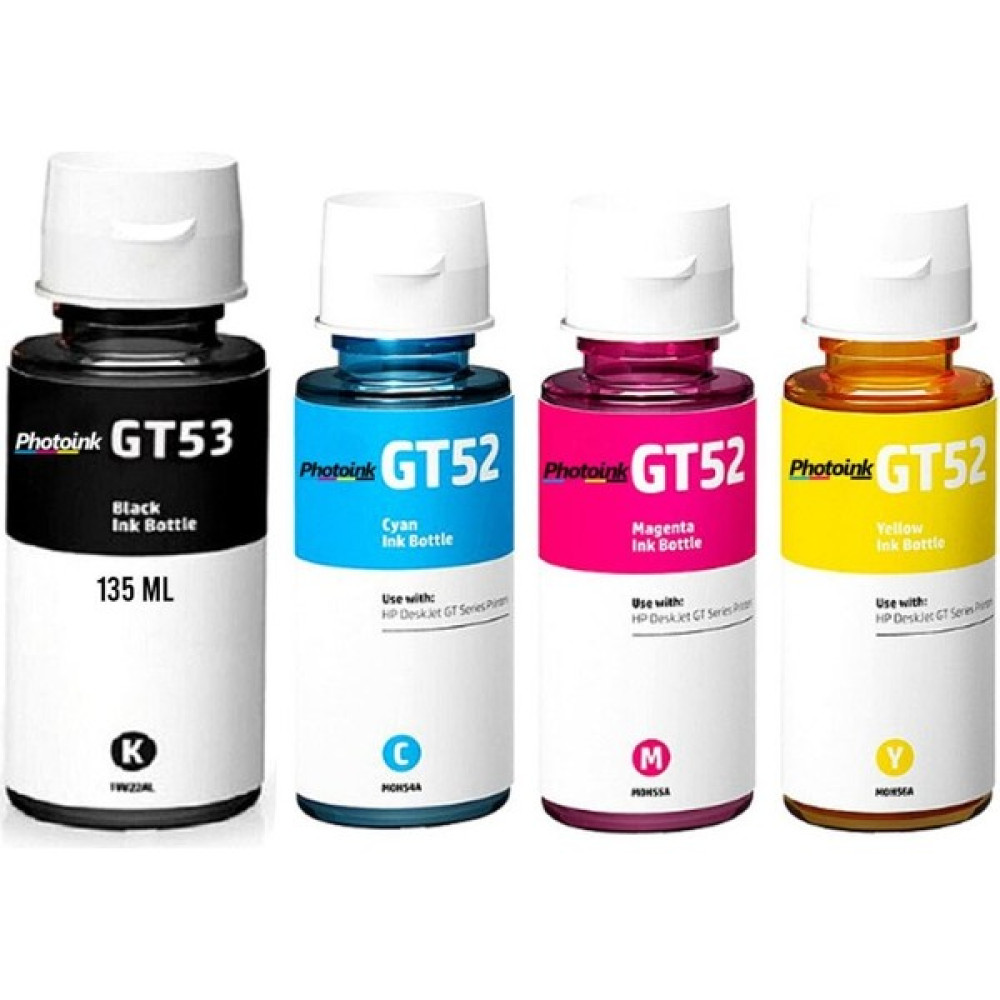 Photo Ink Hp Gt Serisi Için Vivera Uyumlu Photoınk Plus Mürekkep Seti -GT5820/GT5810/5820/HP 315/HP 415/HP Smart Tank 515 / 615 - Siyah Kartuşlar Fiyatı