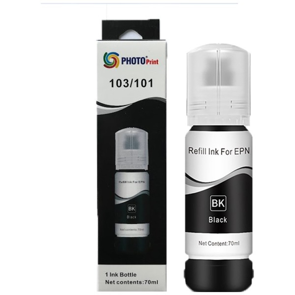 Photo Print Epson 103 Ecotank L3150 Siyah Ithal Muadil Mürekkep 70 ml Muadil Kartuş Fiyatı
