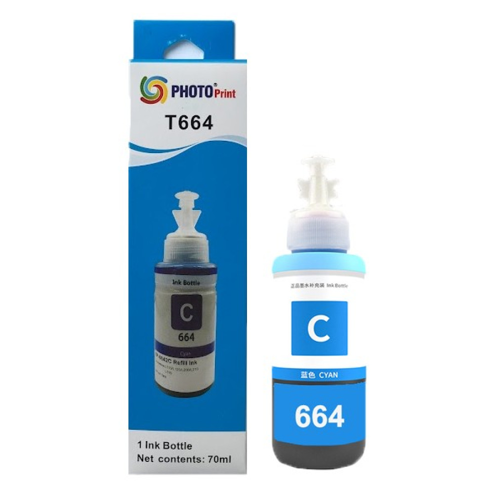 Photo Print Epson Ecoprınt L355 664 T6642 Uyumlu Mavi Muadil Mürekkep 70 ml Kartuşlar Fiyatı
