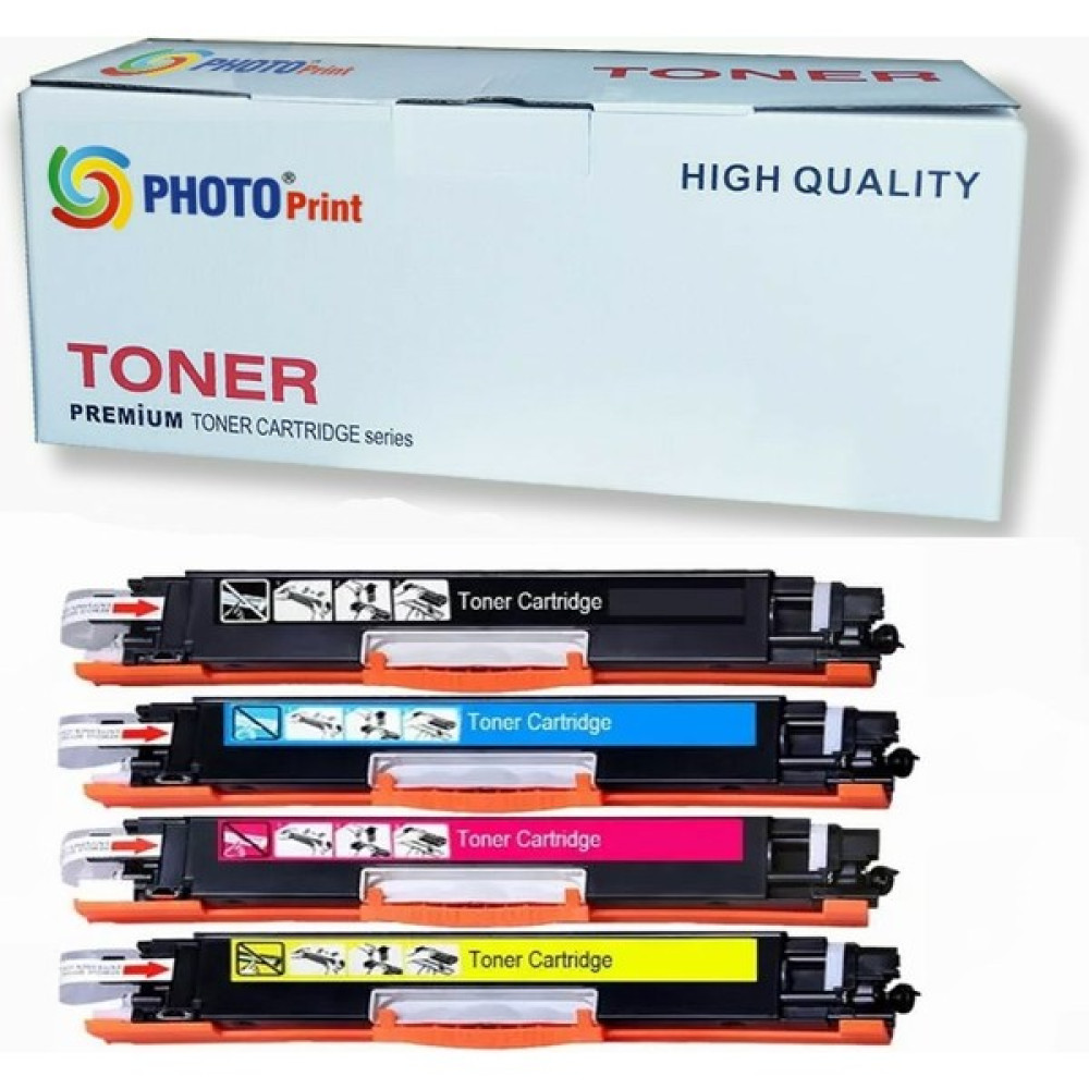 Photo Print Hp 126A Laserjet CP1025NW CE310A-311A-312A-313A Uyumlu 4 Renk Muadil Toner Seti 1300 Sayfa - Renkli - 1000 gr Tonerler Fiyatı