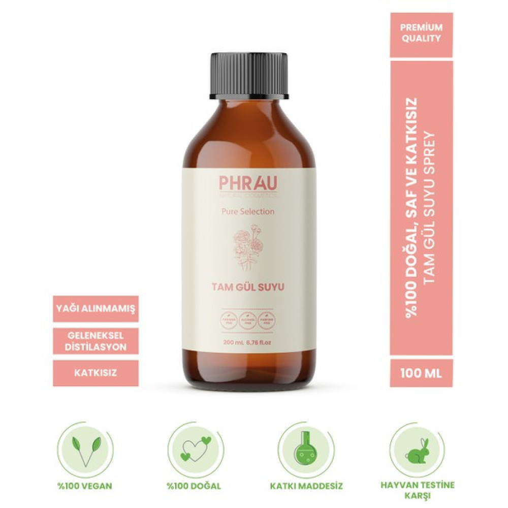 Phrau Tam Gül Suyu 200 ml Cilt Temizleme ve Peeling Fiyatı