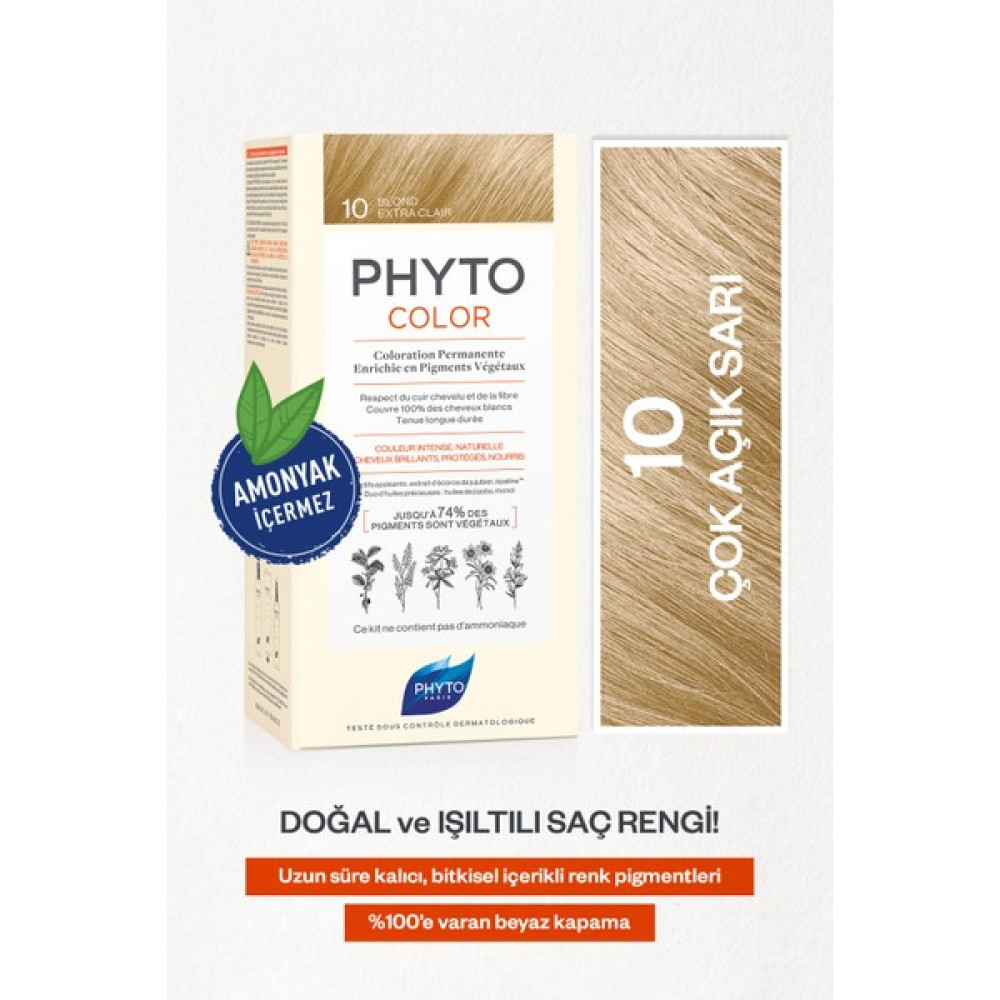 Phyto Color Saç Boyası 10 - Extra Hafif Sarı Saç Boyası Fiyatı