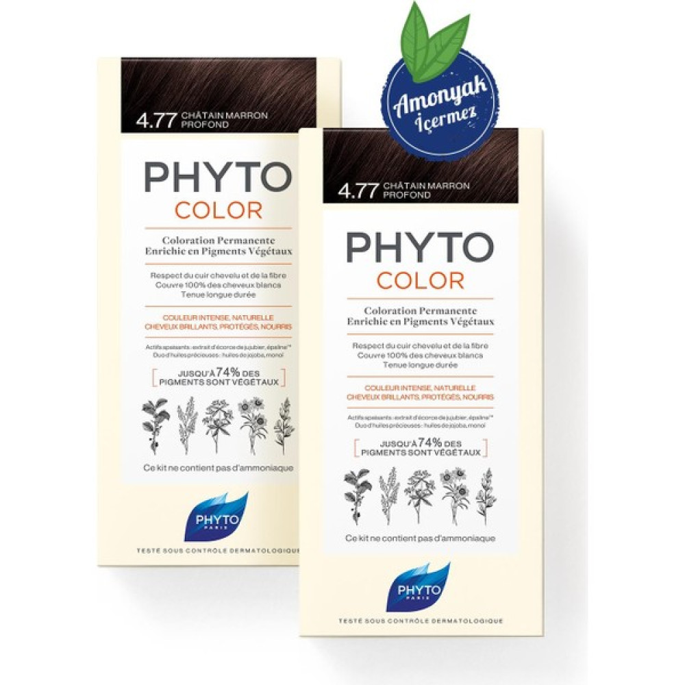 Phyto Phytocolor 4.77 Yoğun Kestane Bakır Amonyaksız Kalıcı Bitkisel Saç Boyası Ikili Set - 1 Saç Boyası Fiyatı