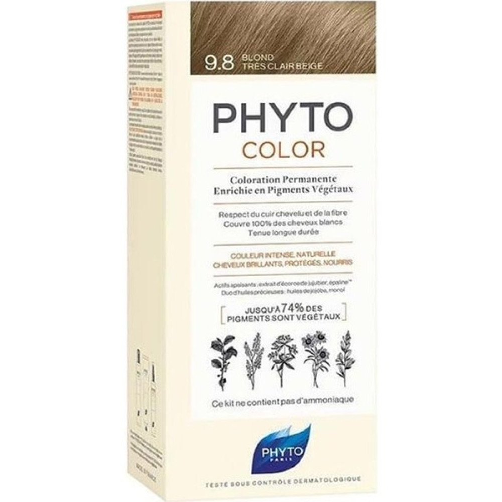 Phyto Phytocolor Bitkisel Saç Boyası 9.8 - Açık Sarı Bej Yeni Formül - 1 Saç Boyası Fiyatı
