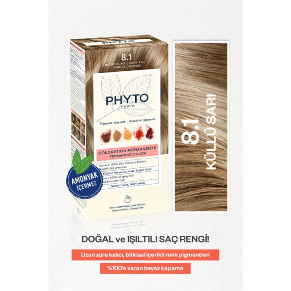 Phytocolor 8.1 Küllü Sarı Amonyaksız Kalıcı Bitkisel Saç Boyası - 1 Saç Boyası Fiyatı