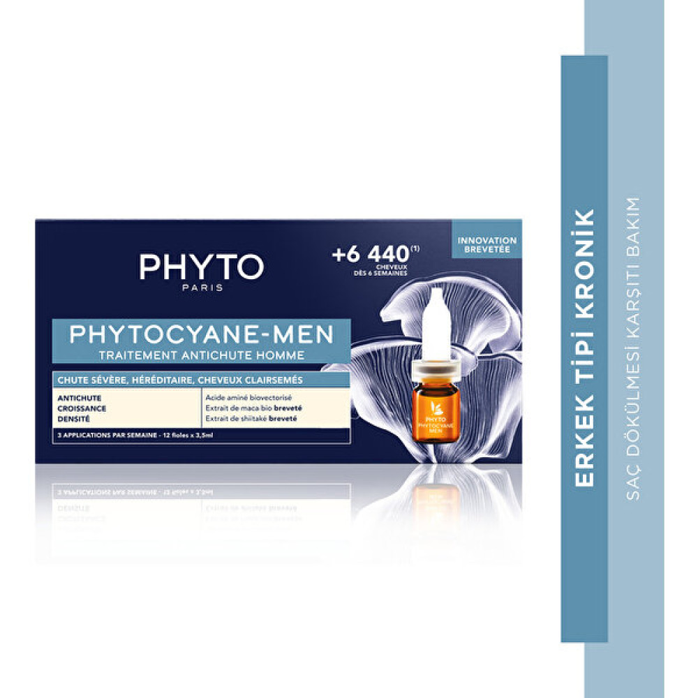 Phytocyane Erkek Tipi Kronik Bakım Serumu 12x5 ml Saç Bakım Maskeleri & Serumlar & Spreyler Fiyatı