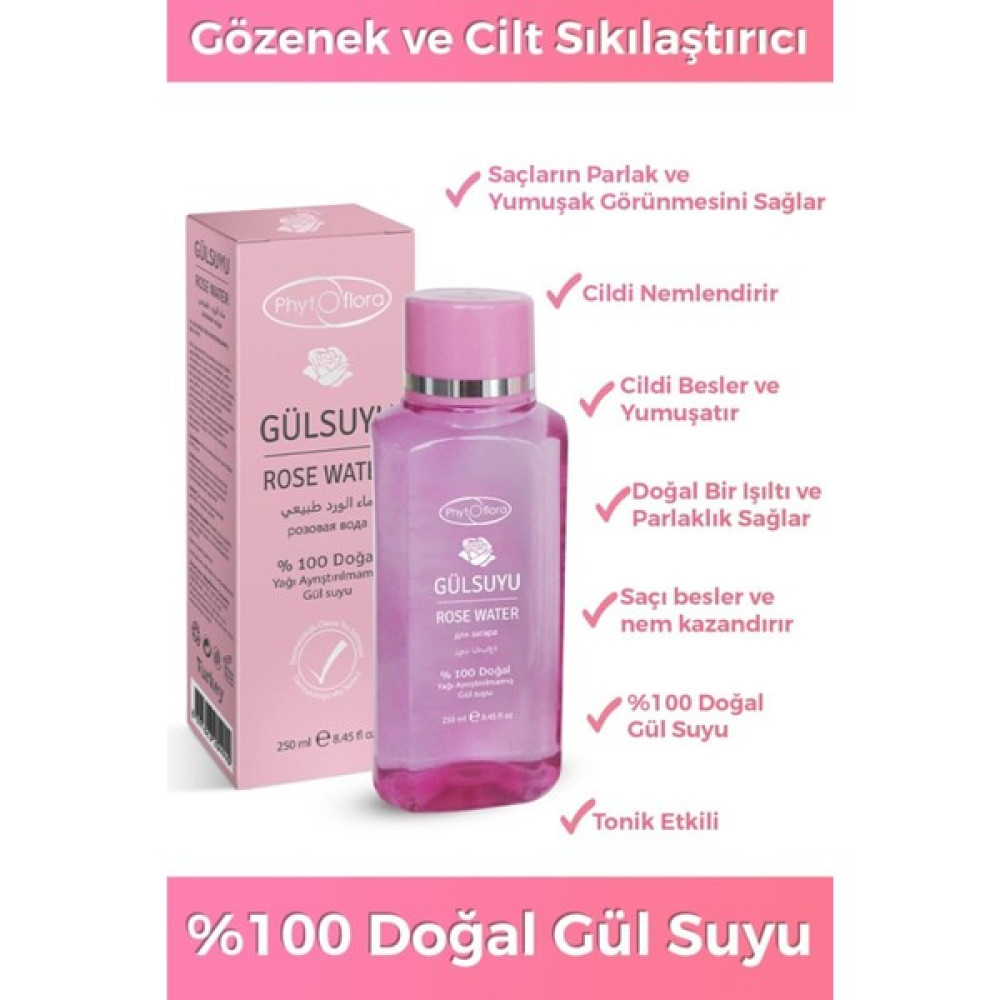 Phytoflora Gül Suyu 250 ML Cilt Temizleme ve Peeling Fiyatı