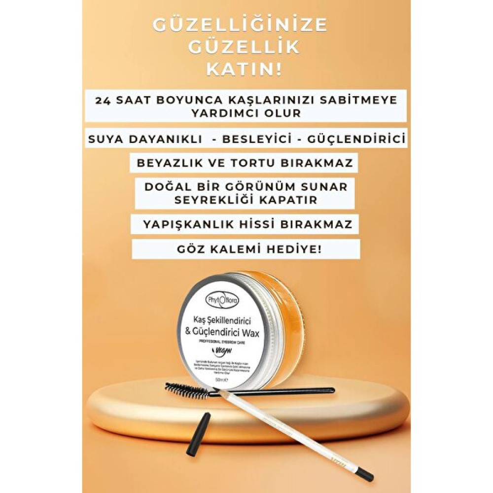 Phytoflora Kaş Sabitleyici Gün Boyu Kalıcı , Kaş Şekillendirici Wax 50 ml Makyaj Ürünleri Fiyatı