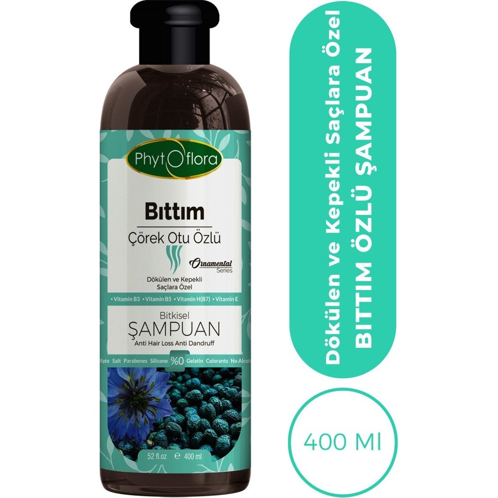 PHYTOFLORA Tuzsuz Dökülen ve Kepekli Saçlara Özel Bıttım Özlü Bitkisel Şampuan 400 ml Şampuan ve Saç Kremi Fiyatı