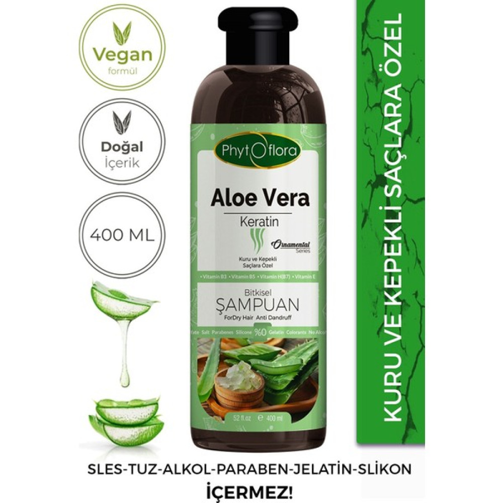 PHYTOFLORA Tuzsuz Kuru ve Kepekli Saçlara Özel Aloe Vera ve Keratin Ilaveli Bitkisel Şampuan Şampuan ve Saç Kremi Fiyatı