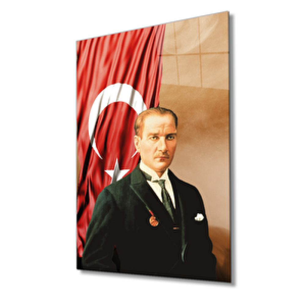 Pi Dekorasyon Atatürk Cam Tablo 36x23 cm Tablo & Poster Fiyatı