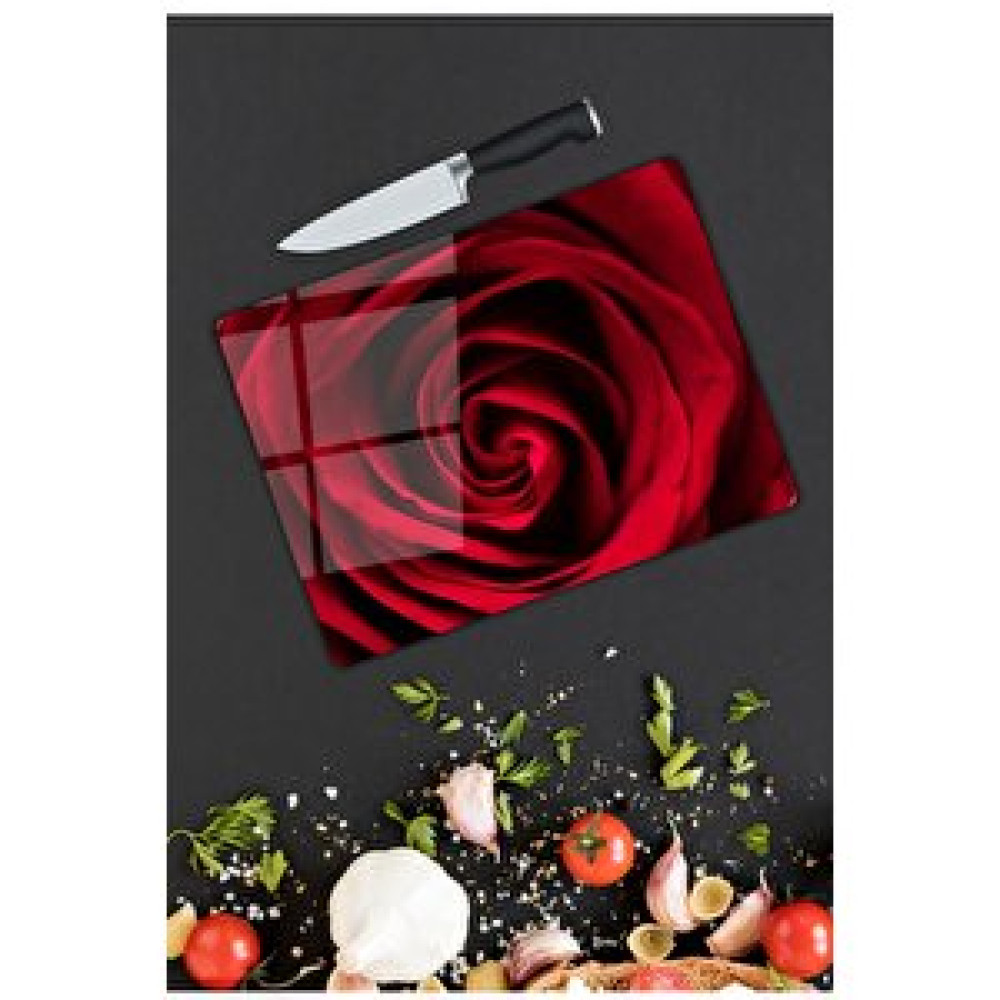 Pi Dekorasyon Gül Cam Kesme Tahtası Kesme Tahtaları / Kesim Tablaları Fiyatı