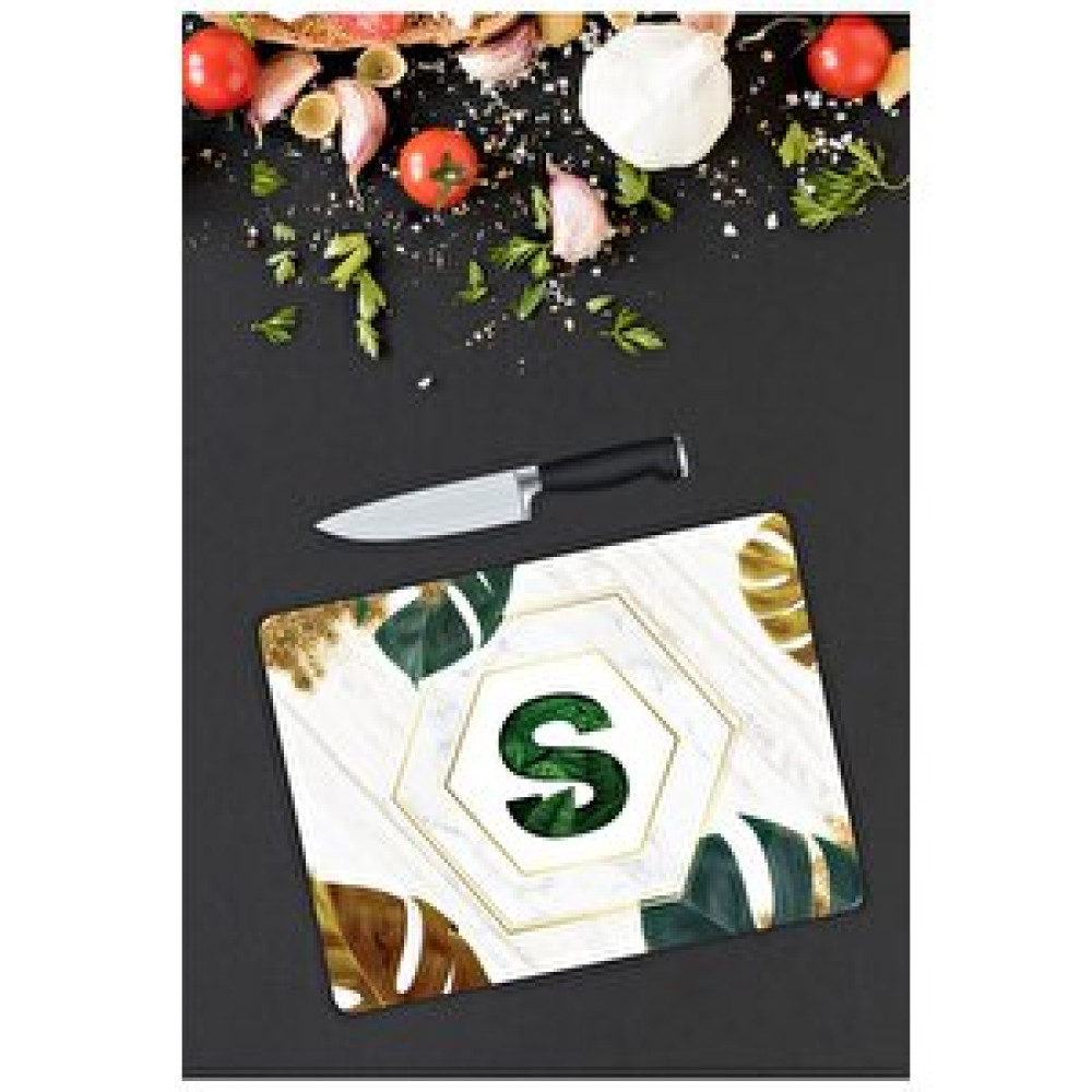 Pi Dekorasyon S Harfli | Cam Kesme Tahtası | 25 Cm X 35 Cm Kesme Tahtaları / Kesim Tablaları Fiyatı