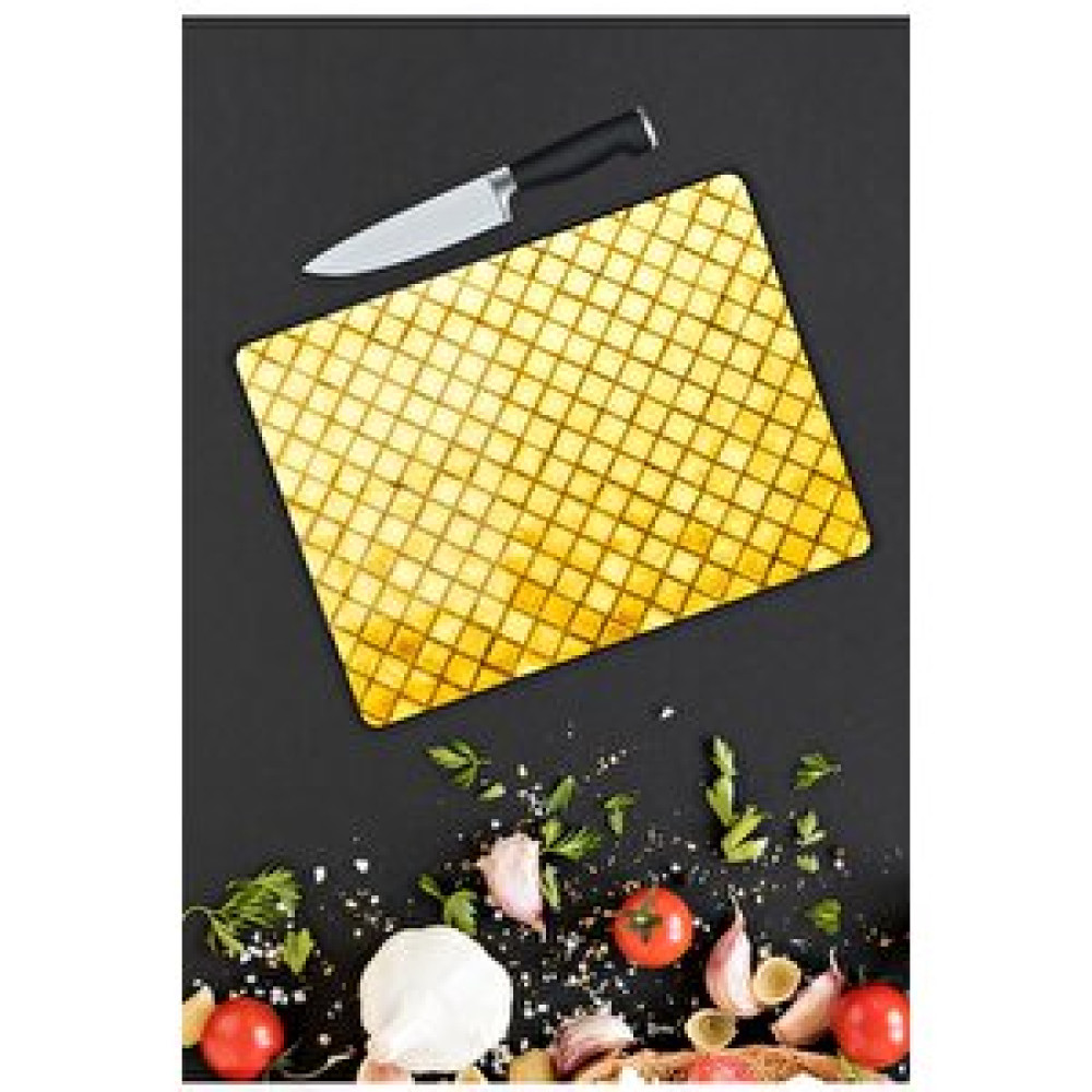 Pi Dekorasyon Sarı | Cam Kesme Tahtası | 25 Cm X 35 Cm Kesme Tahtaları / Kesim Tablaları Fiyatı