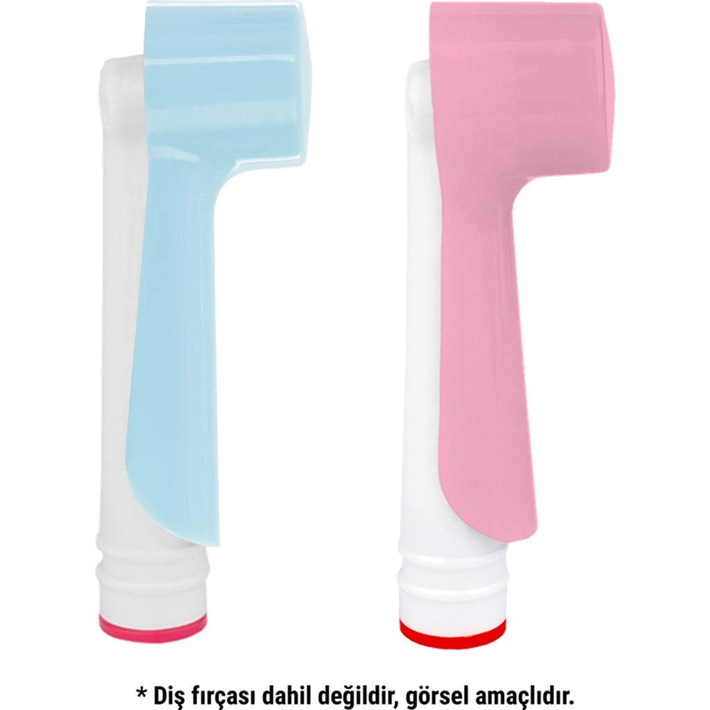 Pi & Go Şarjlı ve Pilli Diş Fırça Koruyucu Kapak 2 Adet Turkuaz - Pembe Renkli Kullanım İçin Pratik Diğer Fiyatı