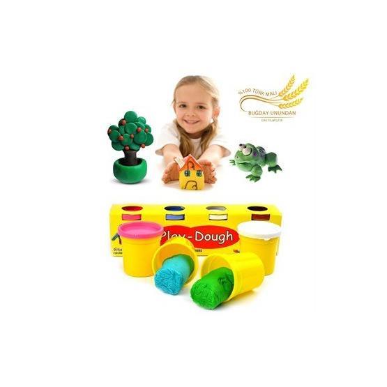 Pi İthalat Küçük Boy Play Dough 4 Renkli Buğday Unu Oyun Hamuru