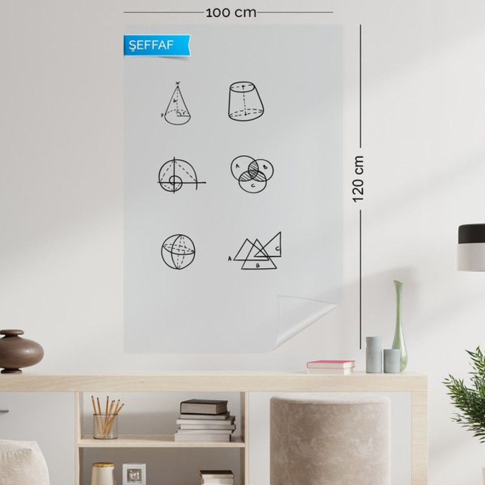 Pi Papers Akıllı Kağıt - 100x120 Cm Şeffaf, 2 Adet Yapışkansız Tutunan, Fotoğraf Not Belge Tutucu Özellikli, Yeri Değiştirilebilir, Taşınabilir, Pr... Yazı Tahtası Kalemi Fiyatı