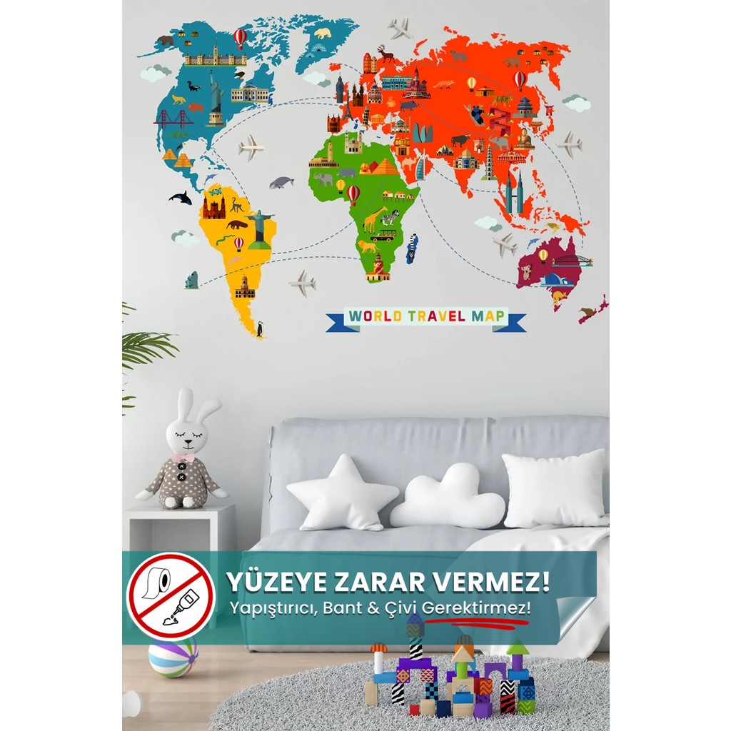 Pi Papers World Travel Map, Dünya Seyahat Haritası - Taşınabilir, Kullanışlı, Yazılıp Silinen Statik Akıllı Kağıt (150x100 Cm) SSD / Solid State Drive Fiyatı