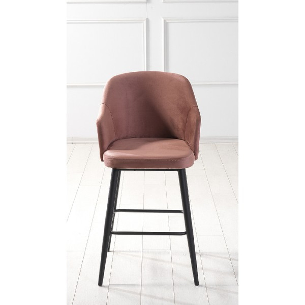 Pi Sandalye 2 Adet Perry 75 cm Ada Mutfak ve Bar Sandalyesi - Bar Taburesi - Babyface Kumaş - Metal Ayak - Gül Kurusu Masa - Sandalye & Tabure Fiyatı