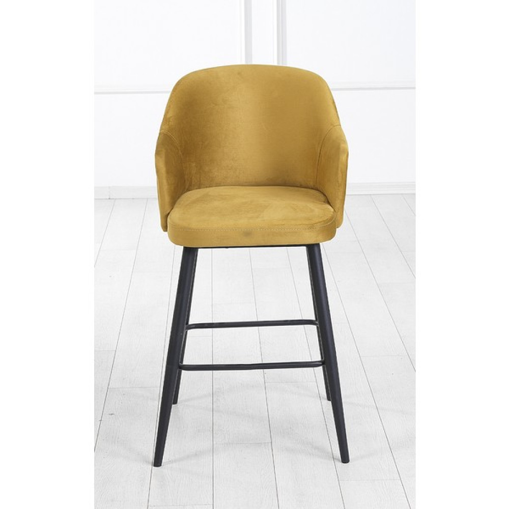 Pi Sandalye 2 Adet Perry 75 cm Ada Mutfak ve Bar Sandalyesi - Bar Taburesi - Babyface Kumaş - Metal Ayak - Hardal Masa - Sandalye & Tabure Fiyatı
