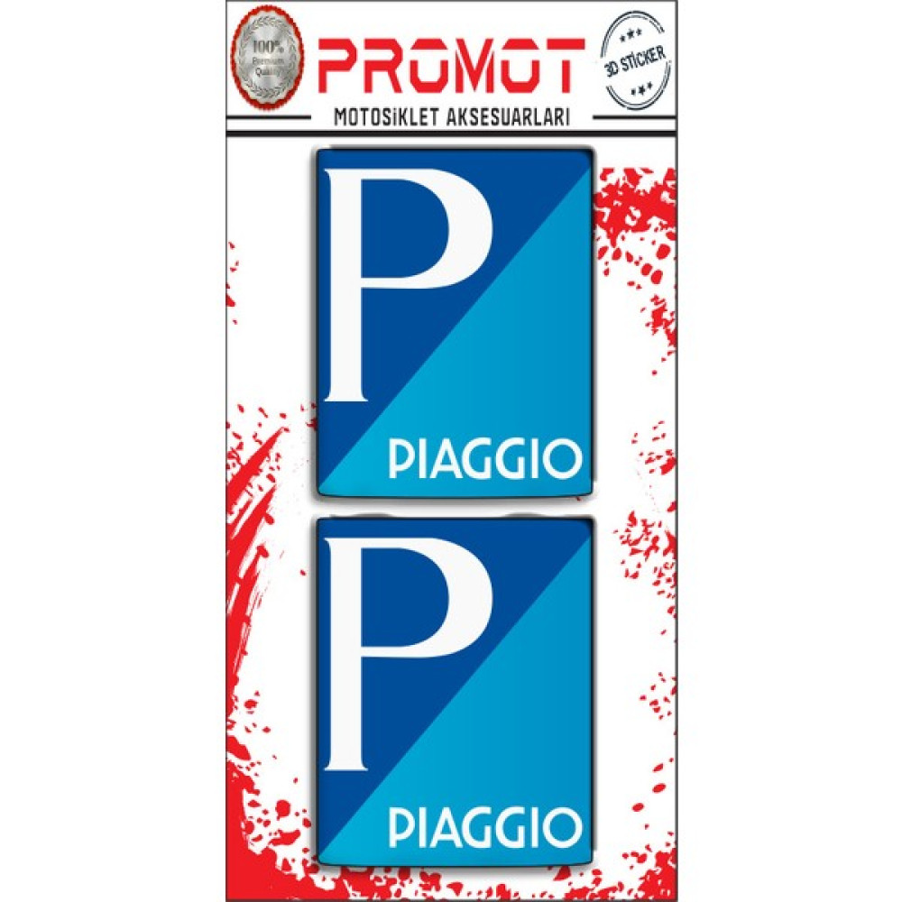 Piaggio Uyumlu 3D Damla Logo Sticker 6 Oto Boyaları Fiyatı