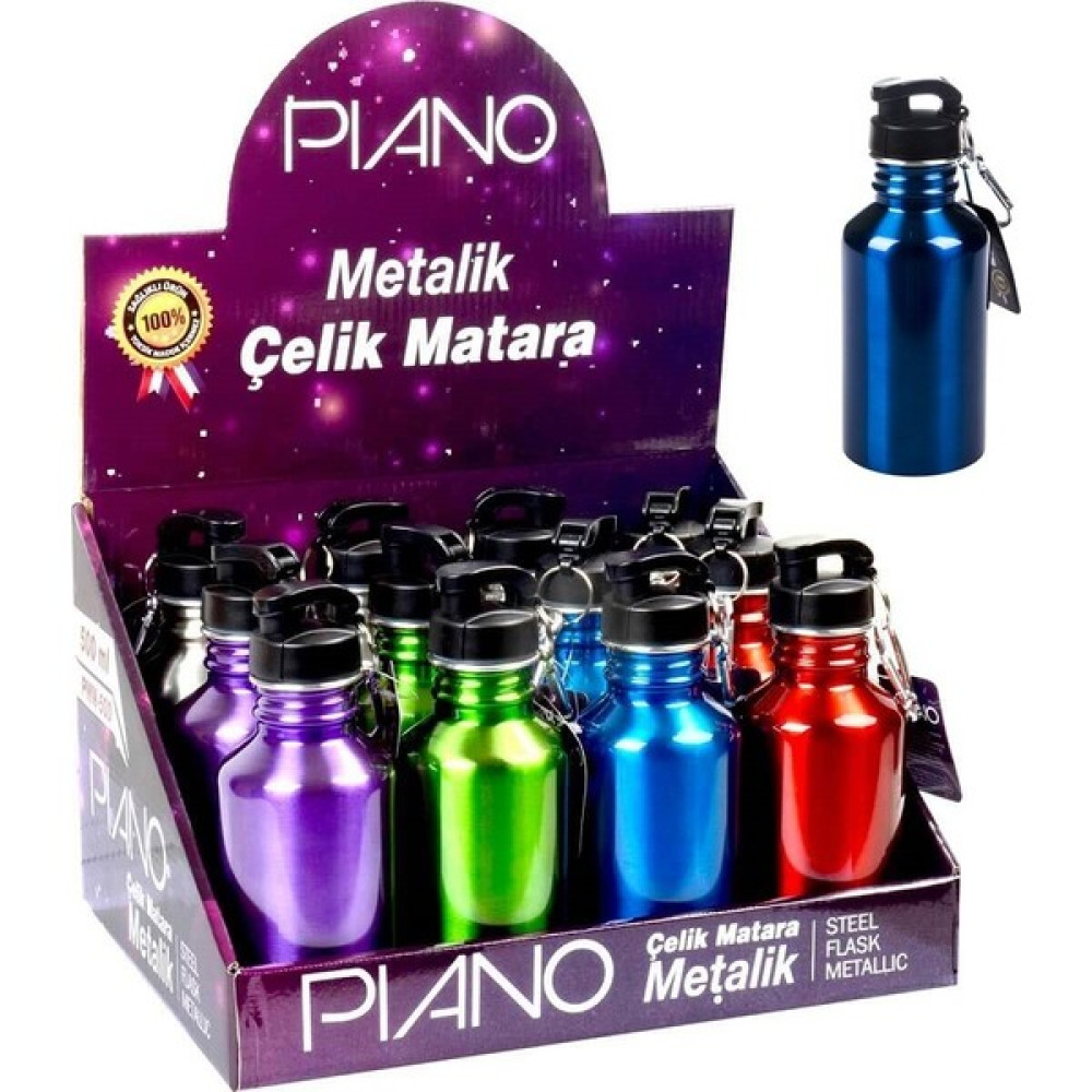 Piano Çelik Matara Suluk Metalik Renkler 500 Ml. Suluk Fiyatı