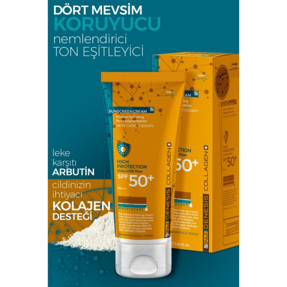 Piar Genesis Collagen Hyperpigmentation Suncream SPF50 Renkli& Kapatıcı Yüz Güneş Kremi 75ML Güneş Kremleri ve Losyonları Fiyatı