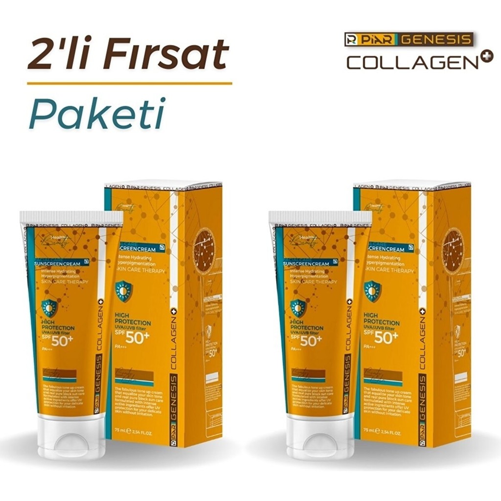 Piar Genesis Collagen SPF50+ Leke Karşıtı Krem 75 ml Hassas Ciltler İçin Suya Dayanıklı Özellik Diğer Fiyatı