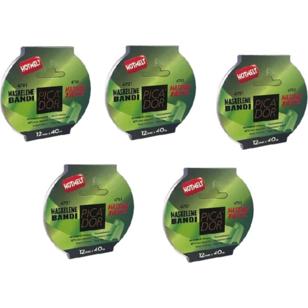 Picador 4710 Maskeleme Hotmelt (12 mm * 40 Mt) ( 5 Adet ) Oto Boyaları Fiyatı