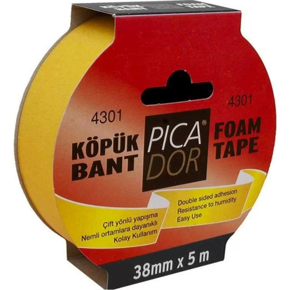 Picador Çift Taraflı Köpük Bant 38 x 5 m Askılı Oto Boyaları Fiyatı